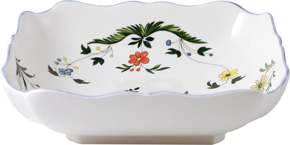 B 1 SQUARE FRUIT DISH OISEAUX PARADIS 24 х 24 см.,   0111CCCA31 GIEN, Райская птица