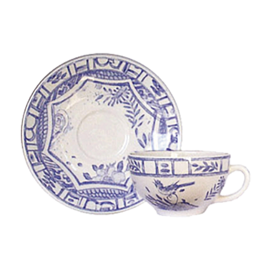 НАБОР ИЗ 2 ЧАЙНЫХ ЧАШЕК И БЛЮДЕЦ BLUE BIRD 180 МЛ GIEN