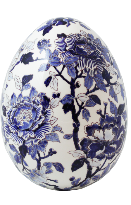 ЯЙЦО, GIEN, PIVOINES BLEUES, H 24,8 cm