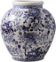 ВАЗА , GIEN, PIVOINES BLEUES, D 36,5 cm