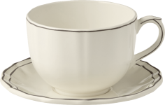 Чашка с блюдцем  500 мл., Д18,5 см., FILET TAUPE, GIEN, 16921PTJ26