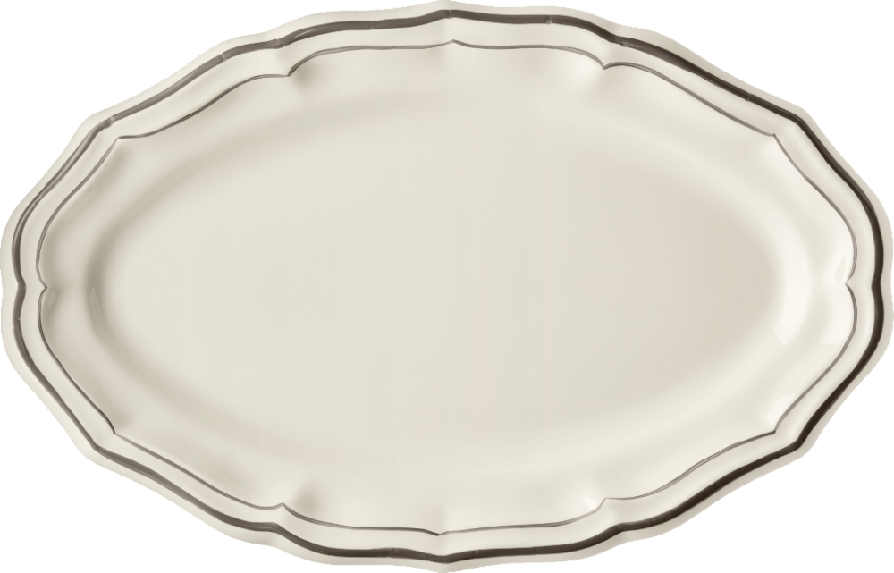 Блюдо овальное 41 X 26 см., FILET TAUPE, GIEN, 1692COV622