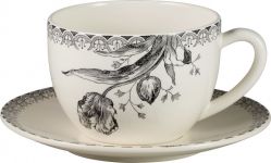 Чайная пара чашка с блюдцем, 450 мл., Д18,8 см., TULIPS, GIEN