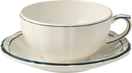 Набор чайных пар для завтрака 2 набора, FILET ACAPULCO, GIEN, 300 мл., - Д 18 см. - В 6,4 см., Набор чайных пар для завтрака 2 набора, FILET ACAPULCO, GIEN, 300 мл., - Д 18 см. - В 6,4 см.,