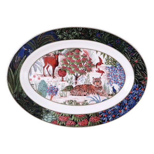 Овальное блюдо 37 x 26 см., Le jardin du palais, Дворцовый сад , Gien Овальное блюдо 37 x 26 см., Le jardin du palais, Дворцовый сад , Gien