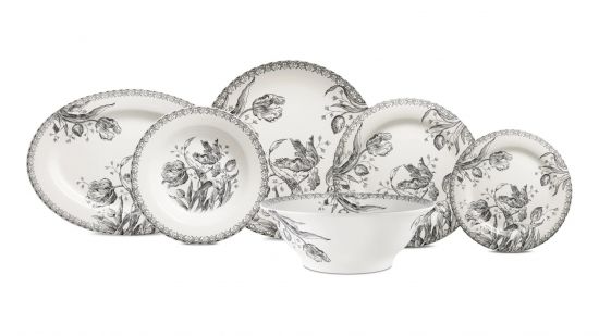 Сервиз столовый Gien Тюльпаны на 8 персон 27 предметом, фаянс