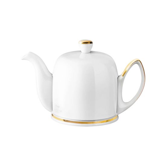Чайник на 4 чашки 700 мл, SALAM GOLD с белой матовой крышкой, DEGRENNE, арт.243794