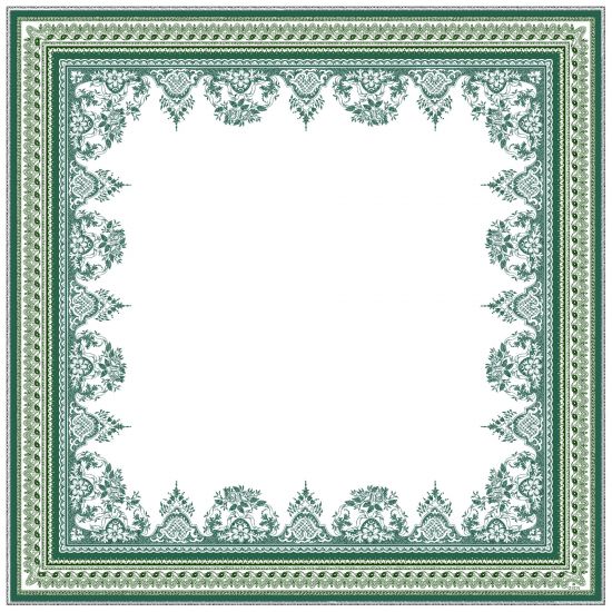 Скатерть Монограмма LES DEPAREILLEES VERT, 120 X 120 cm GIEN