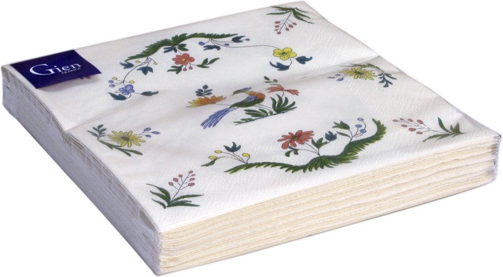 PACK 20 NAPKINS OISEAUX PARADIS 33 х 33 см.,   8004OIPLSE GIEN, Райская птица