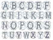 Тарелка обеденная "N", FILET MANGANESE MONOGRAMME, Д 26 cm GIEN